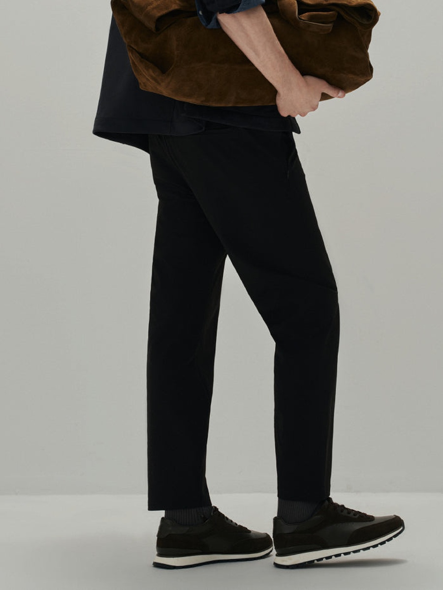 Men Tailored Straight-Leg Trousers