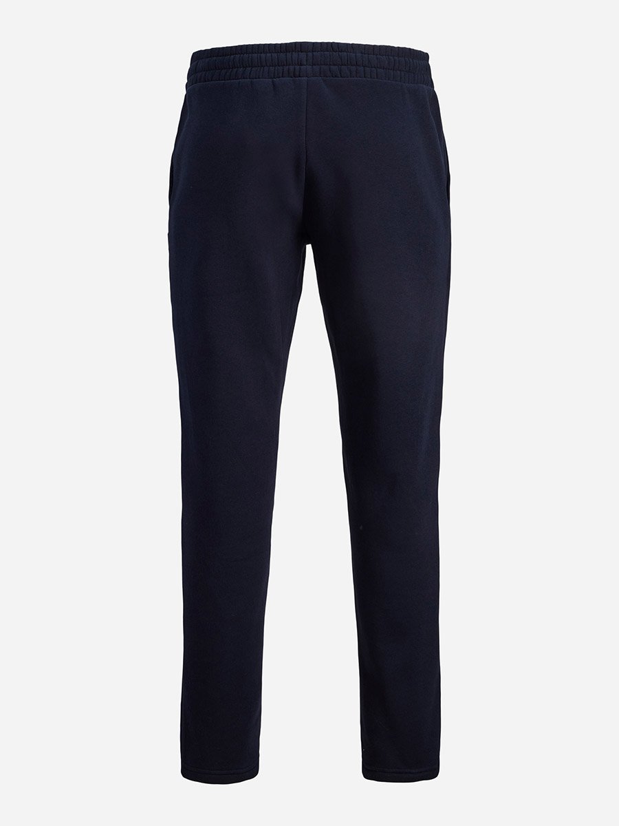 Navy Cotton Blend Solid Joggers