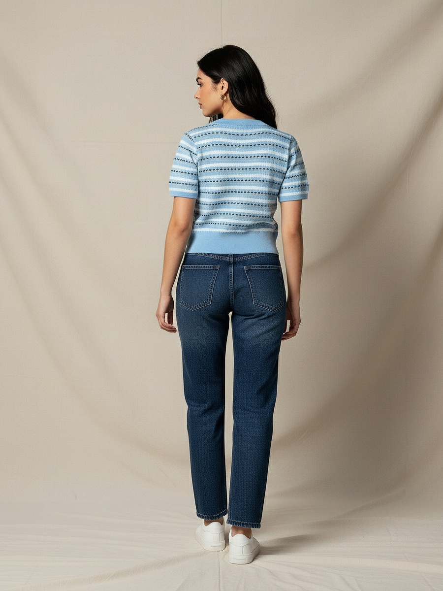 Regular Fit Cardigan with Stripes