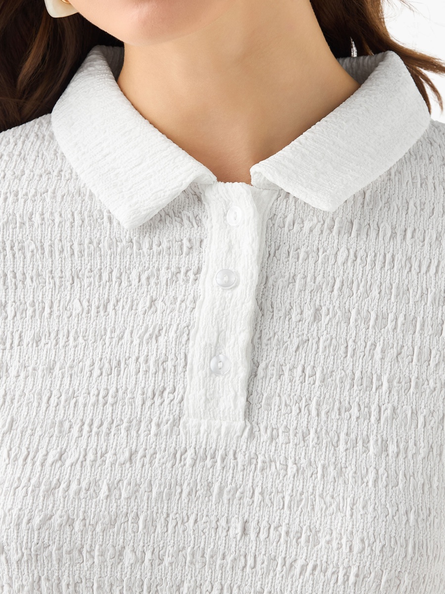 Polo Top with Texture