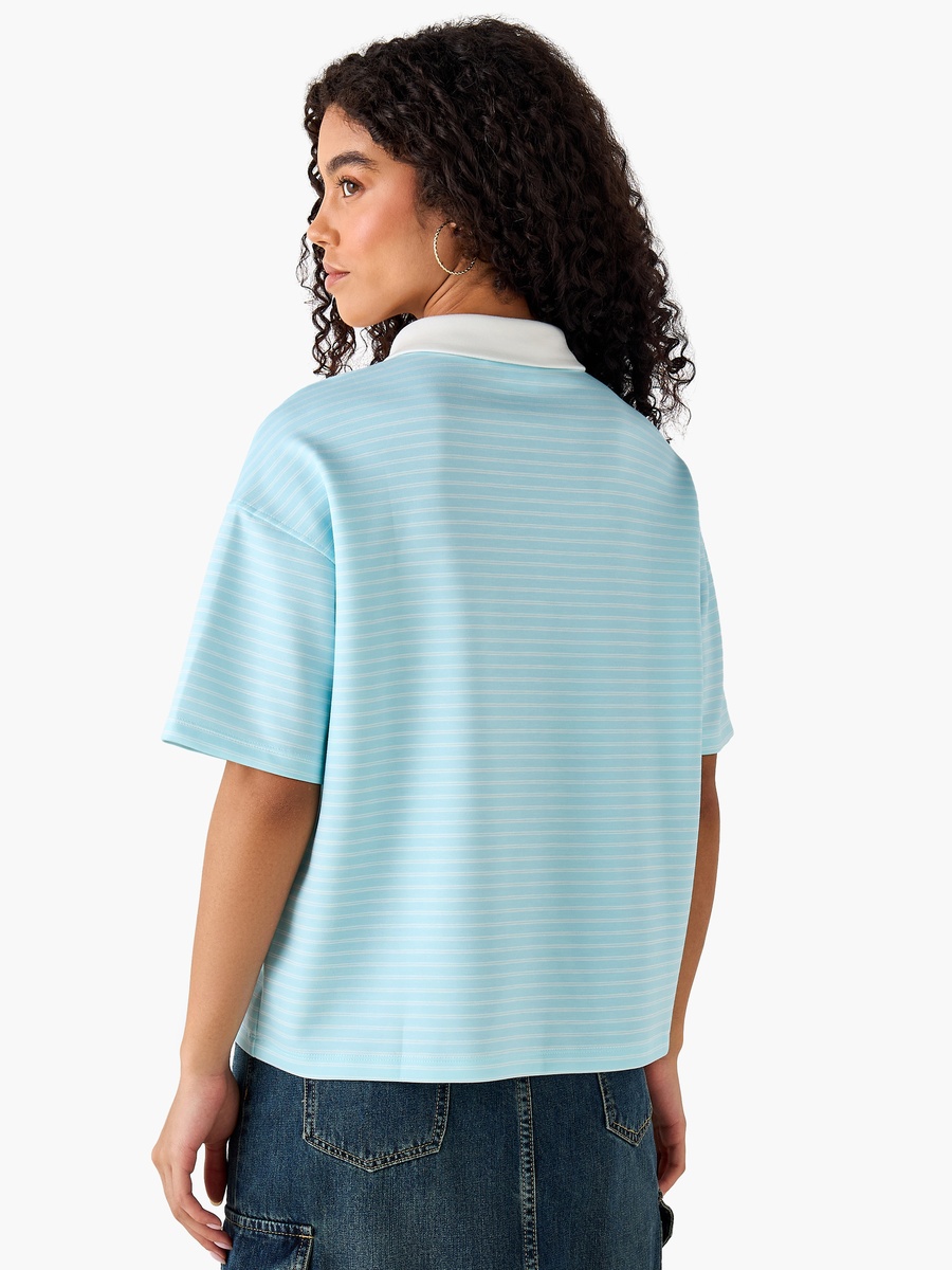 Cotton Polo T-Shirt with Smurf Print