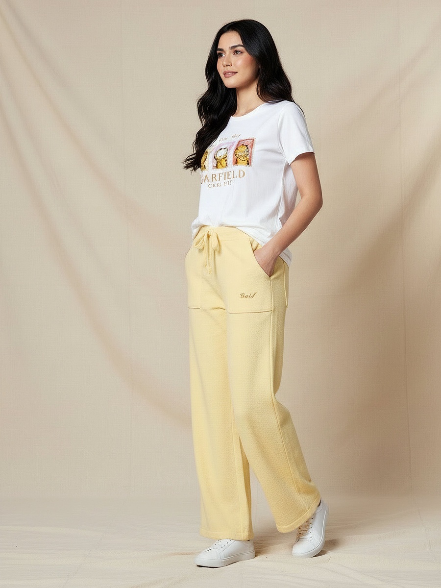 Cotton T-Shirt with Garfield Print