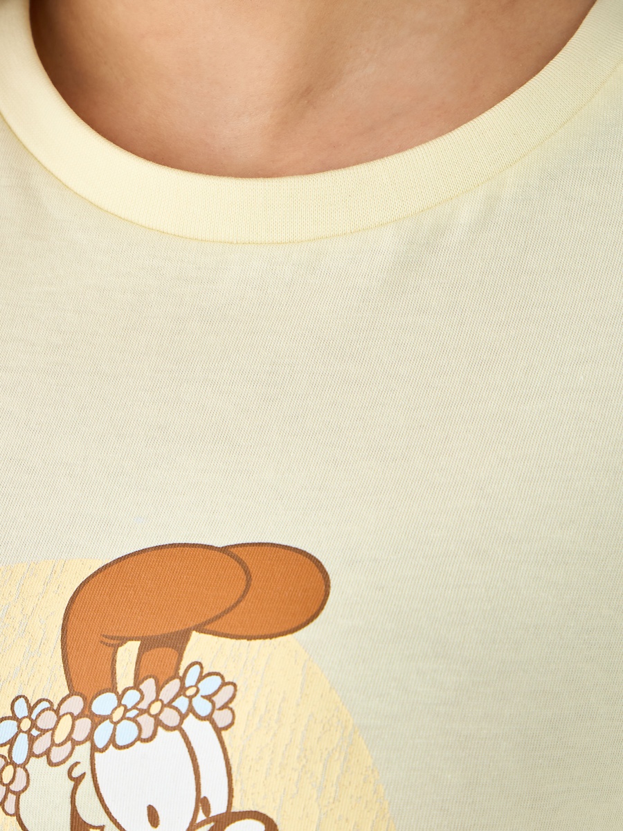 Cotton T-Shirt with Odie Print