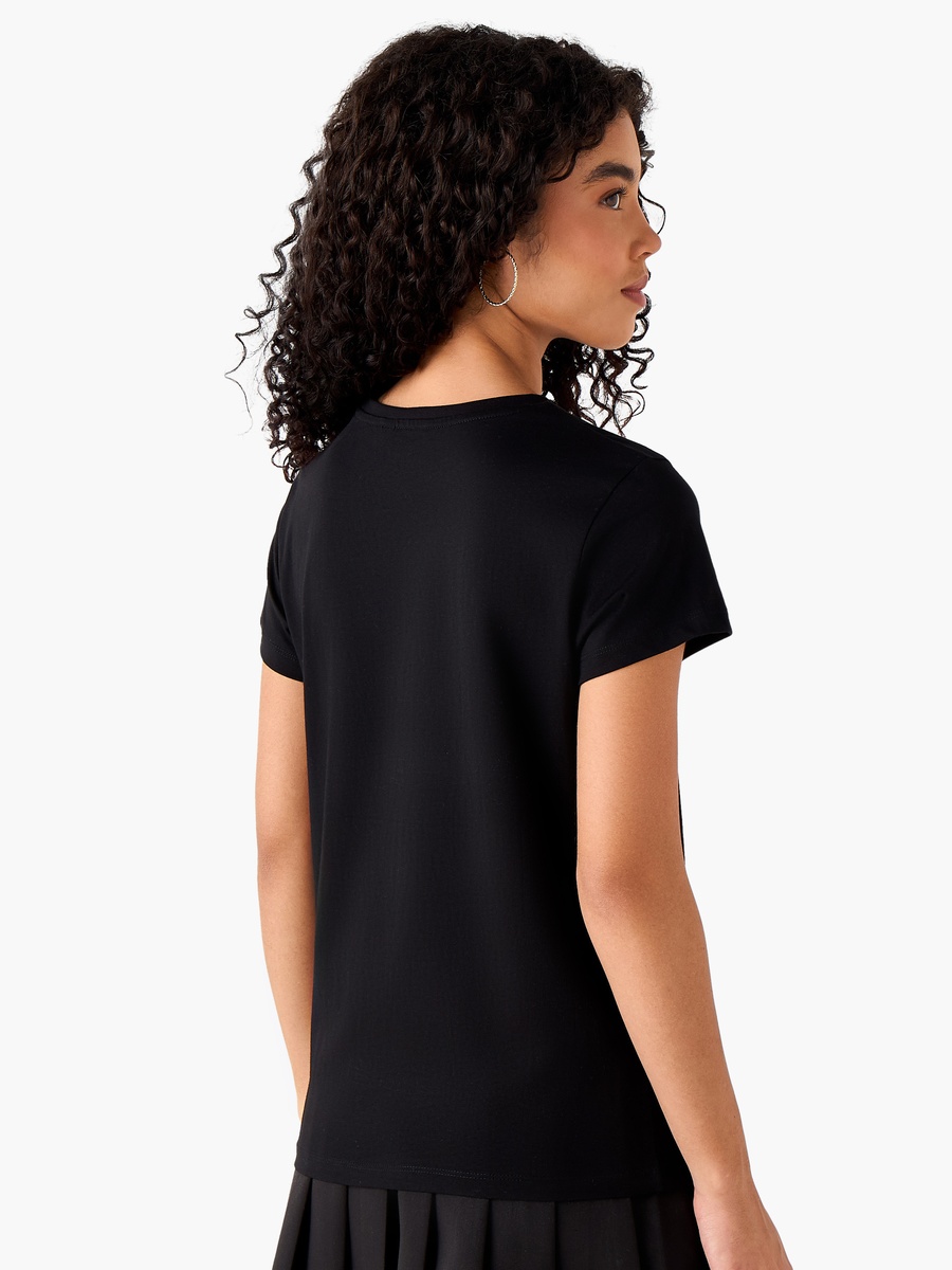 Regular Fit Cotton T-Shirt with Typographic Print