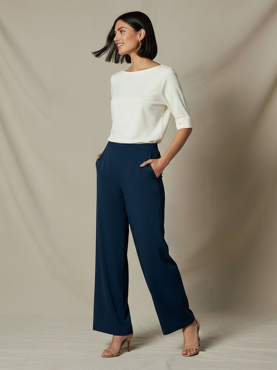 Regular Fit T-Shirt with Boat Neck