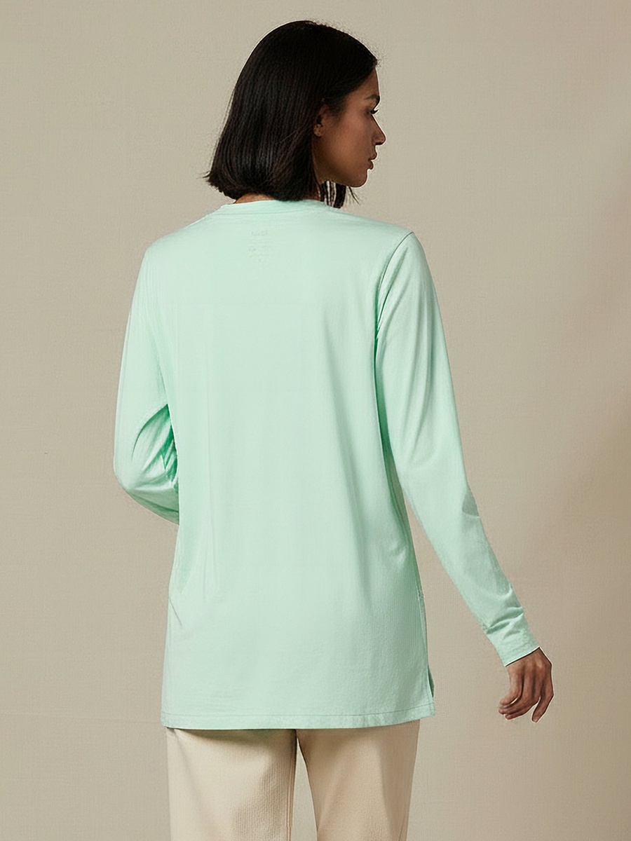 Regular Fit Longline T-Shirt with Slit Detail