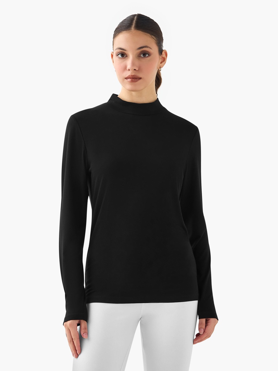Regular Fit High Neck Long Sleeves T-Shirt - Set of 2