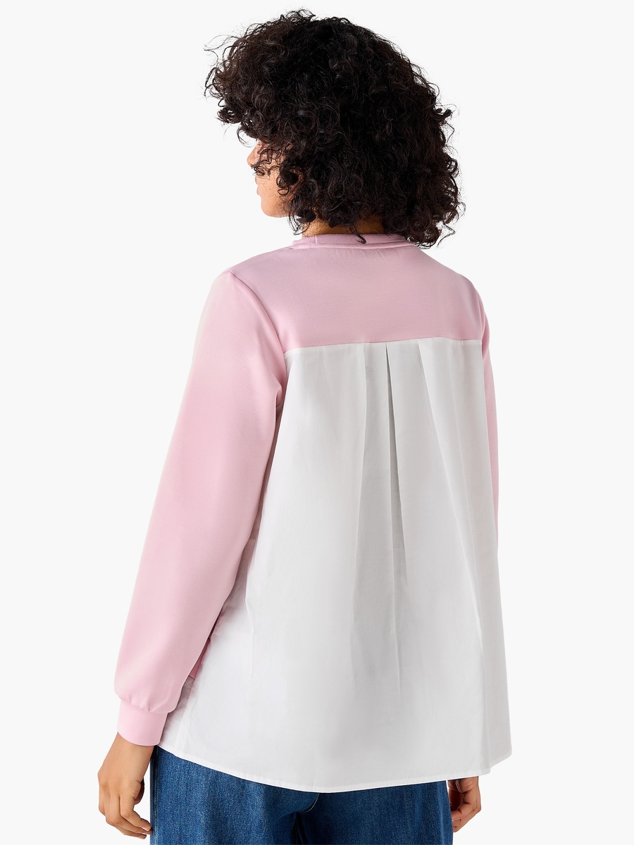 Regular Fit Twofer Top with Crew Neck