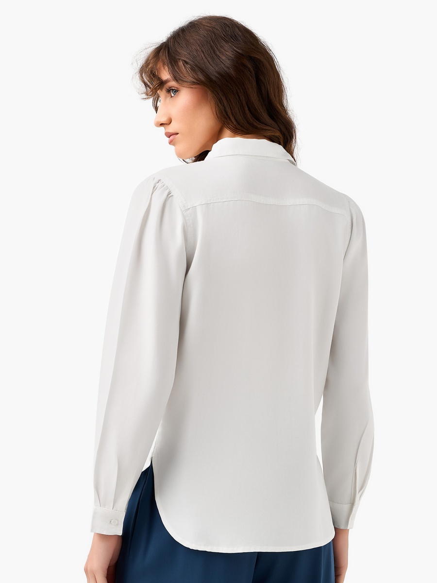 Regular Fit Lyocell Denim Shirt with Pockets