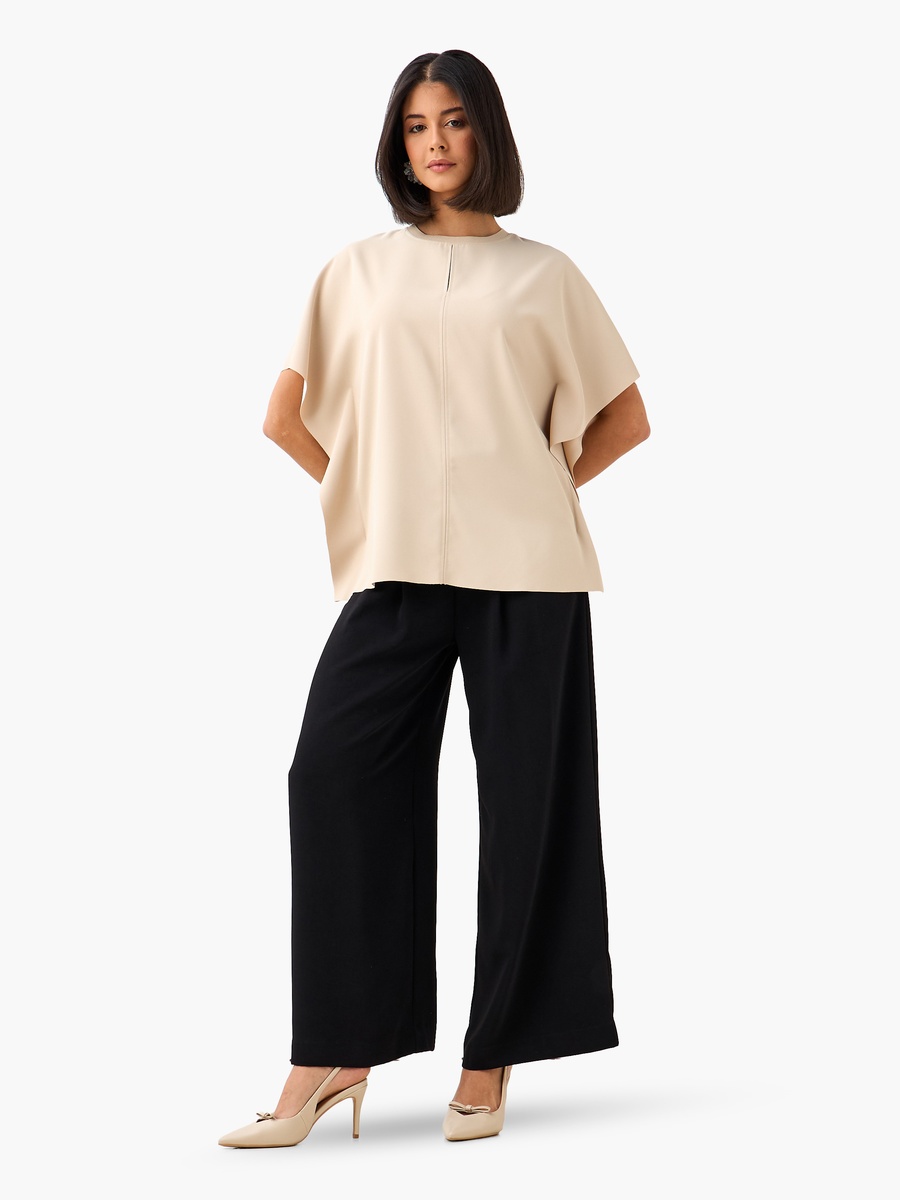 Kimono Sleeves Top with Cutout Detail
