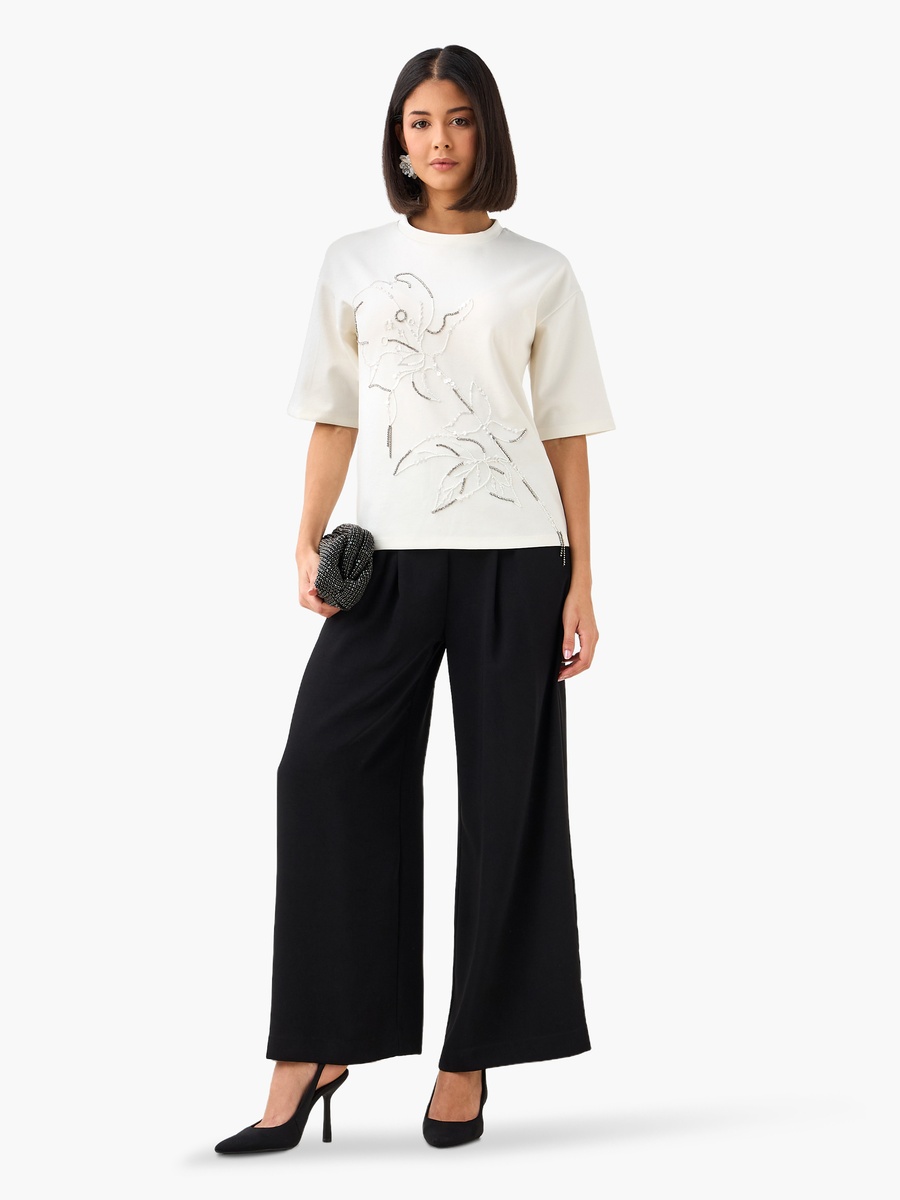 Regular Fit Top with Embellishment