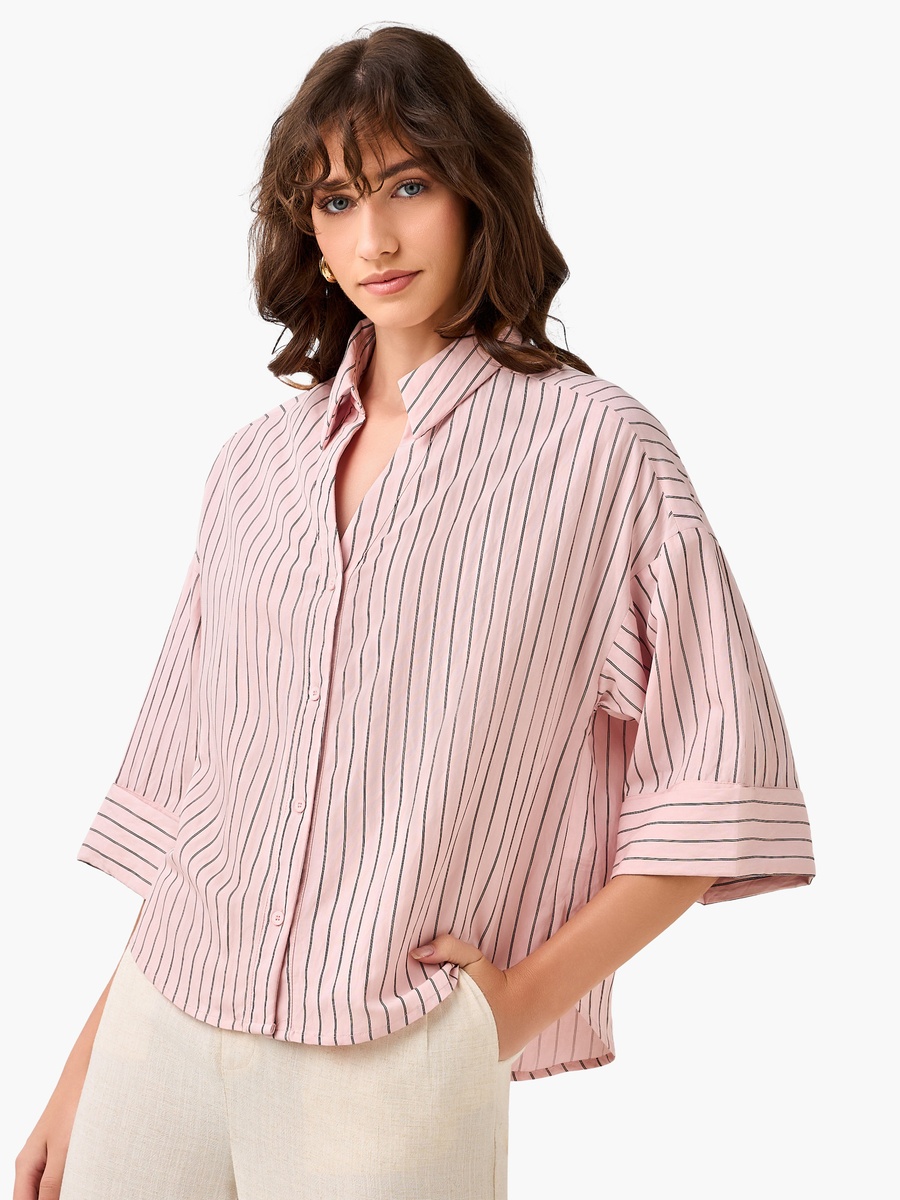 Boxy Shirt with Stripes