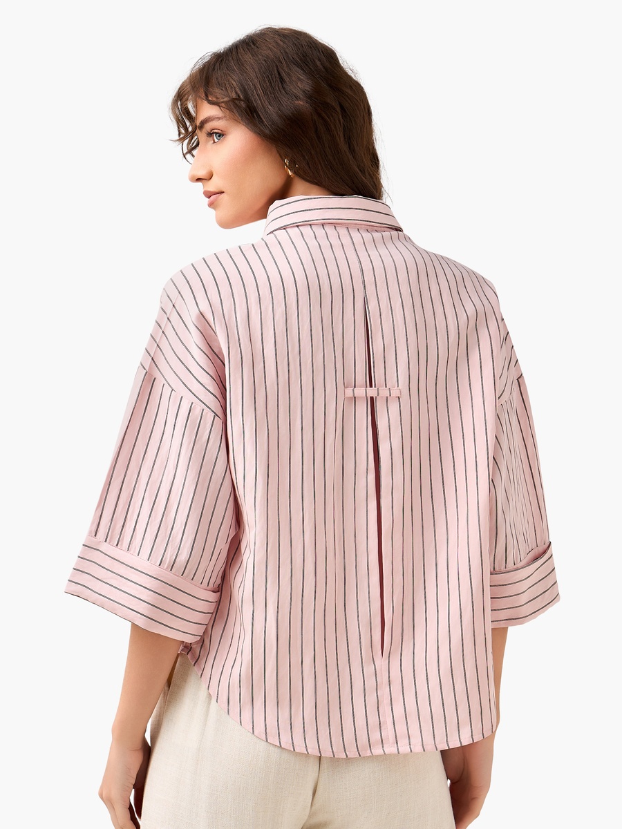 Boxy Shirt with Stripes