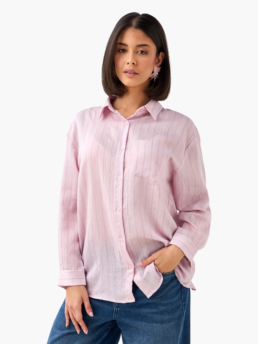 Regular Fit Shirt with Stripes
