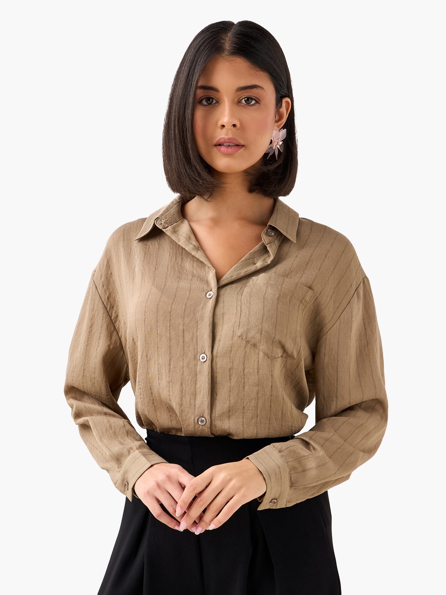 Regular Fit Shirt with Stripes