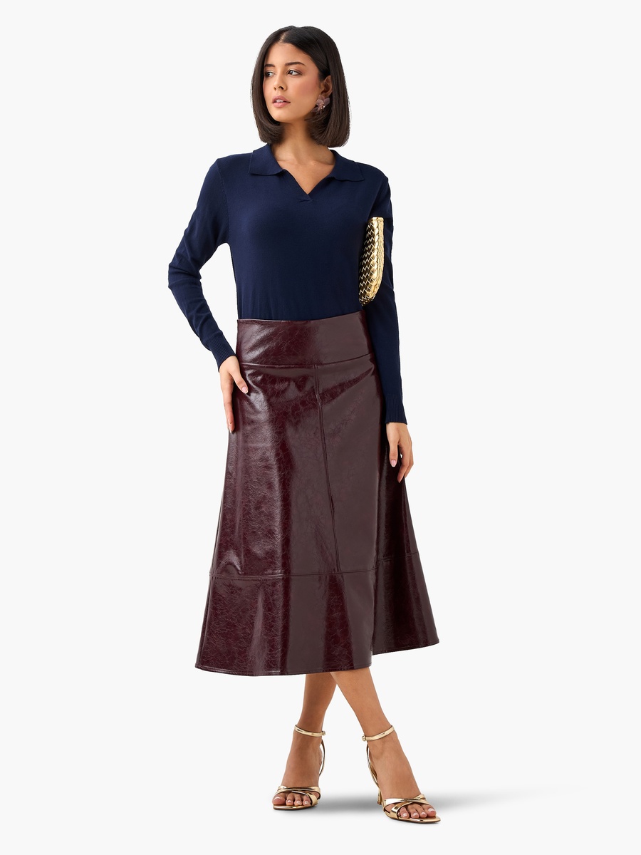 Regular Fit Collared Tricot Sweater