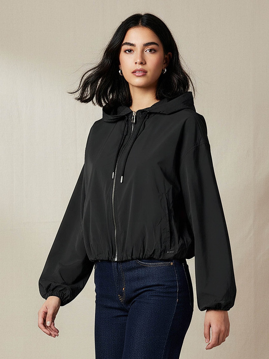 Cropped Veronica Jacket with Hood
