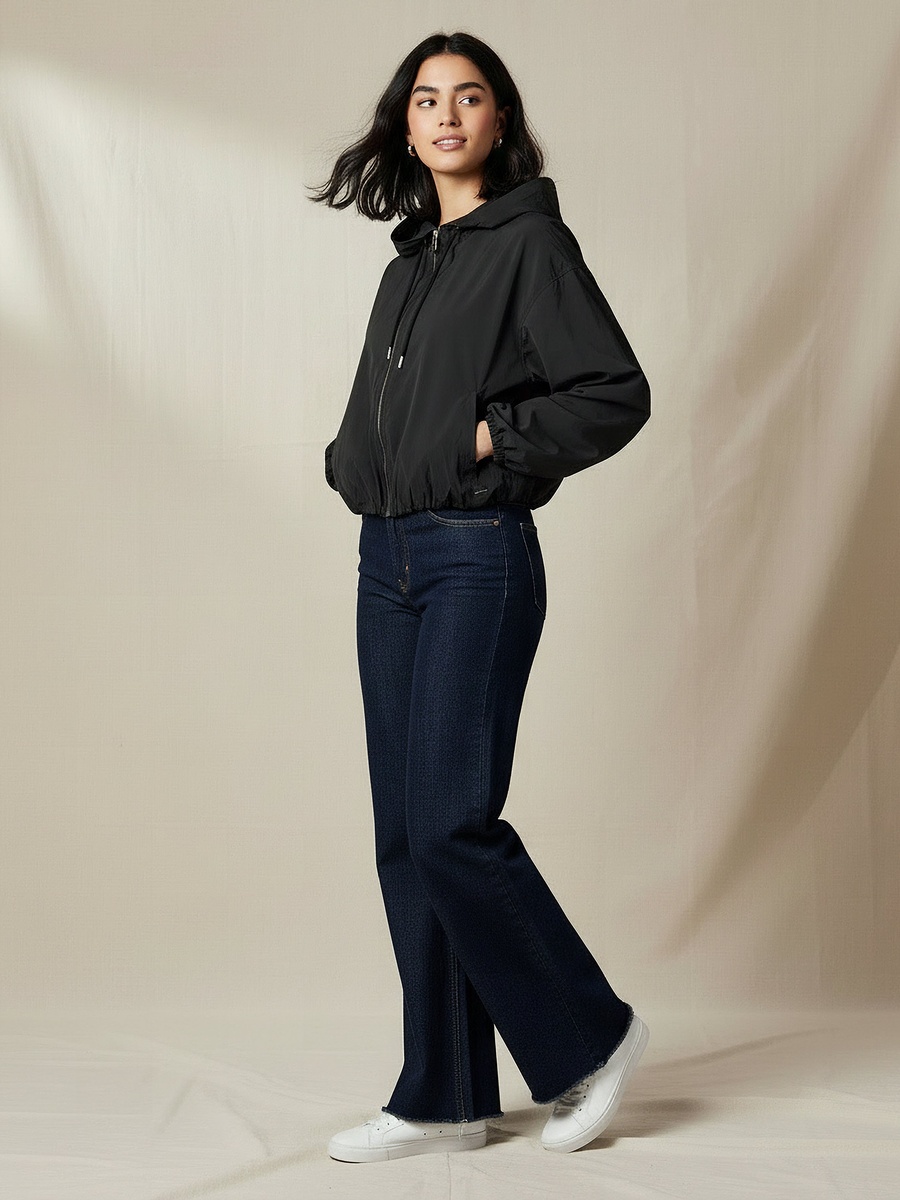Cropped Veronica Jacket with Hood