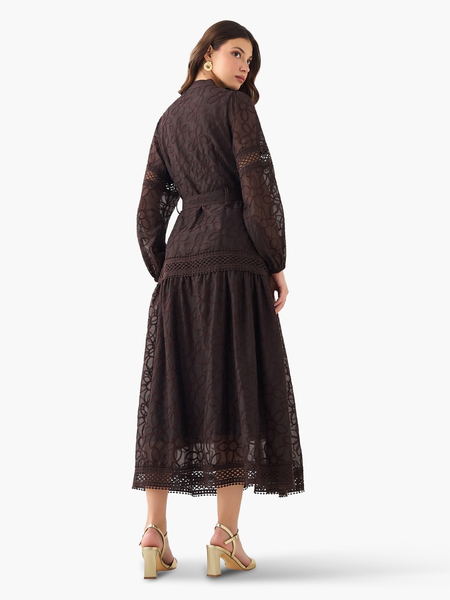 A-Line Maxi Dress with Belt