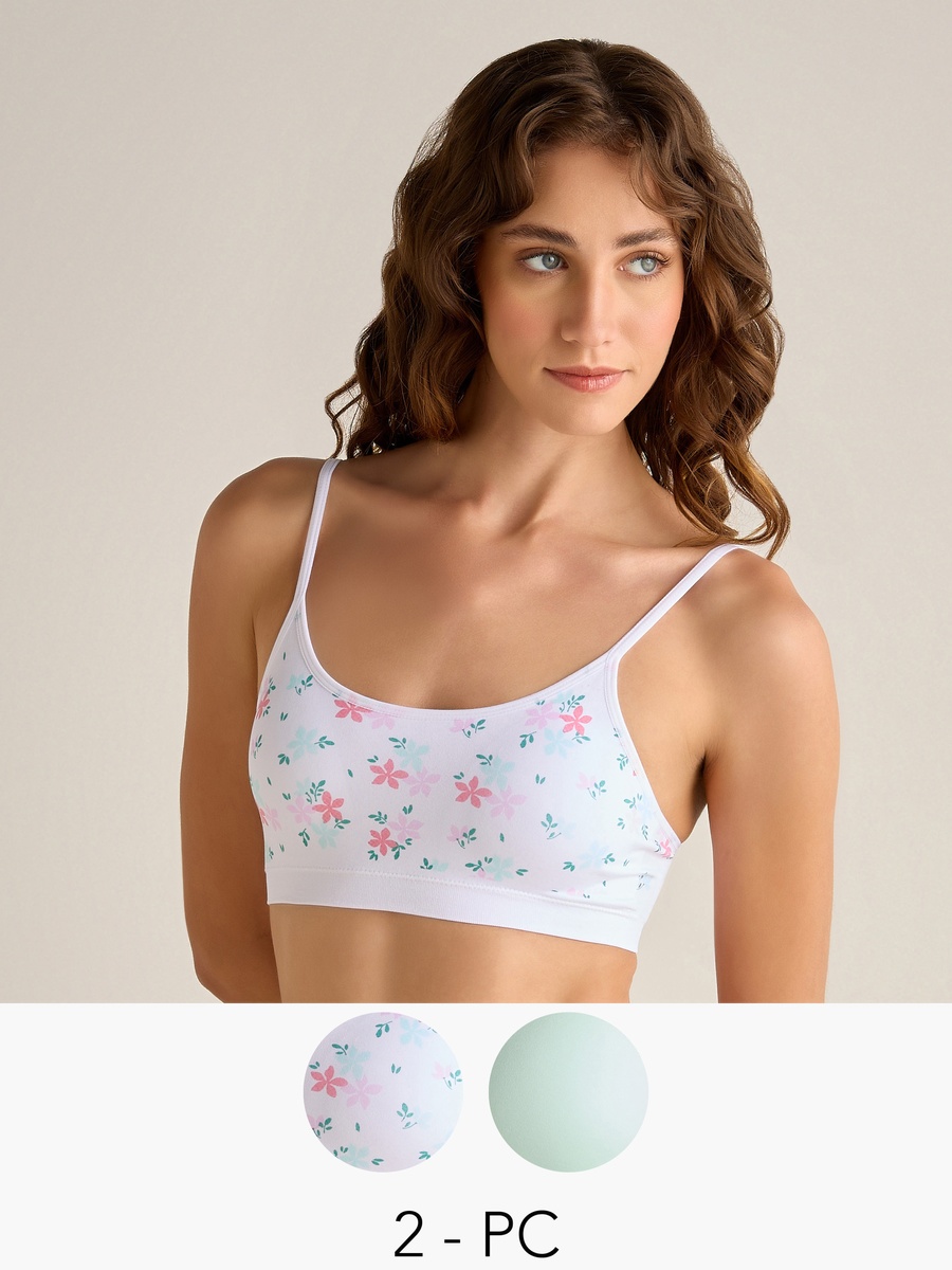 Medium Coverage Seamless Bralette -  Pack of 2
