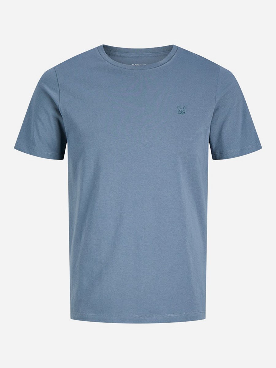 Blue Crew Neck Regular Fit T-Shirt