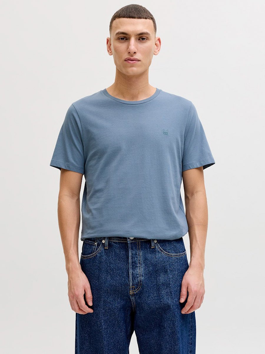 Blue Crew Neck Regular Fit T-Shirt