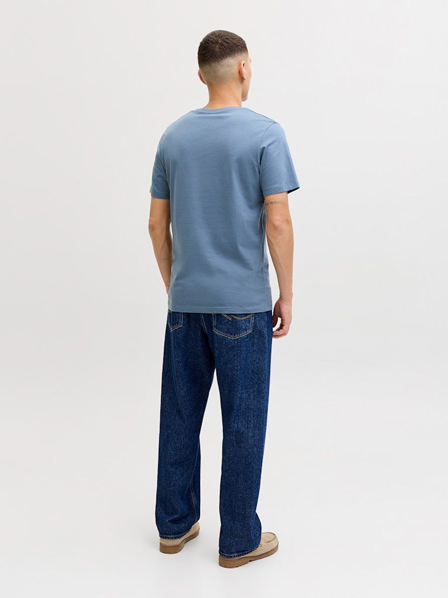 Blue Crew Neck Regular Fit T-Shirt