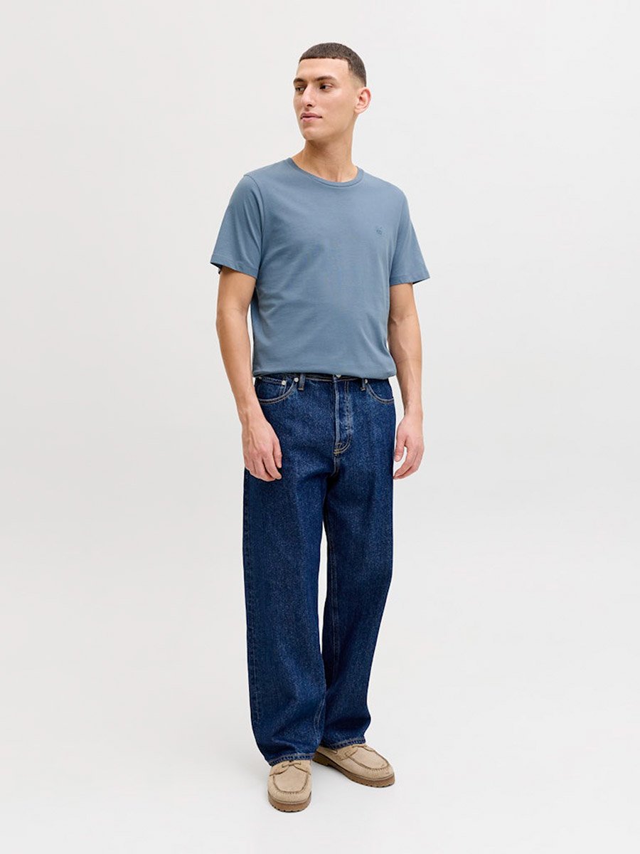 Blue Crew Neck Regular Fit T-Shirt