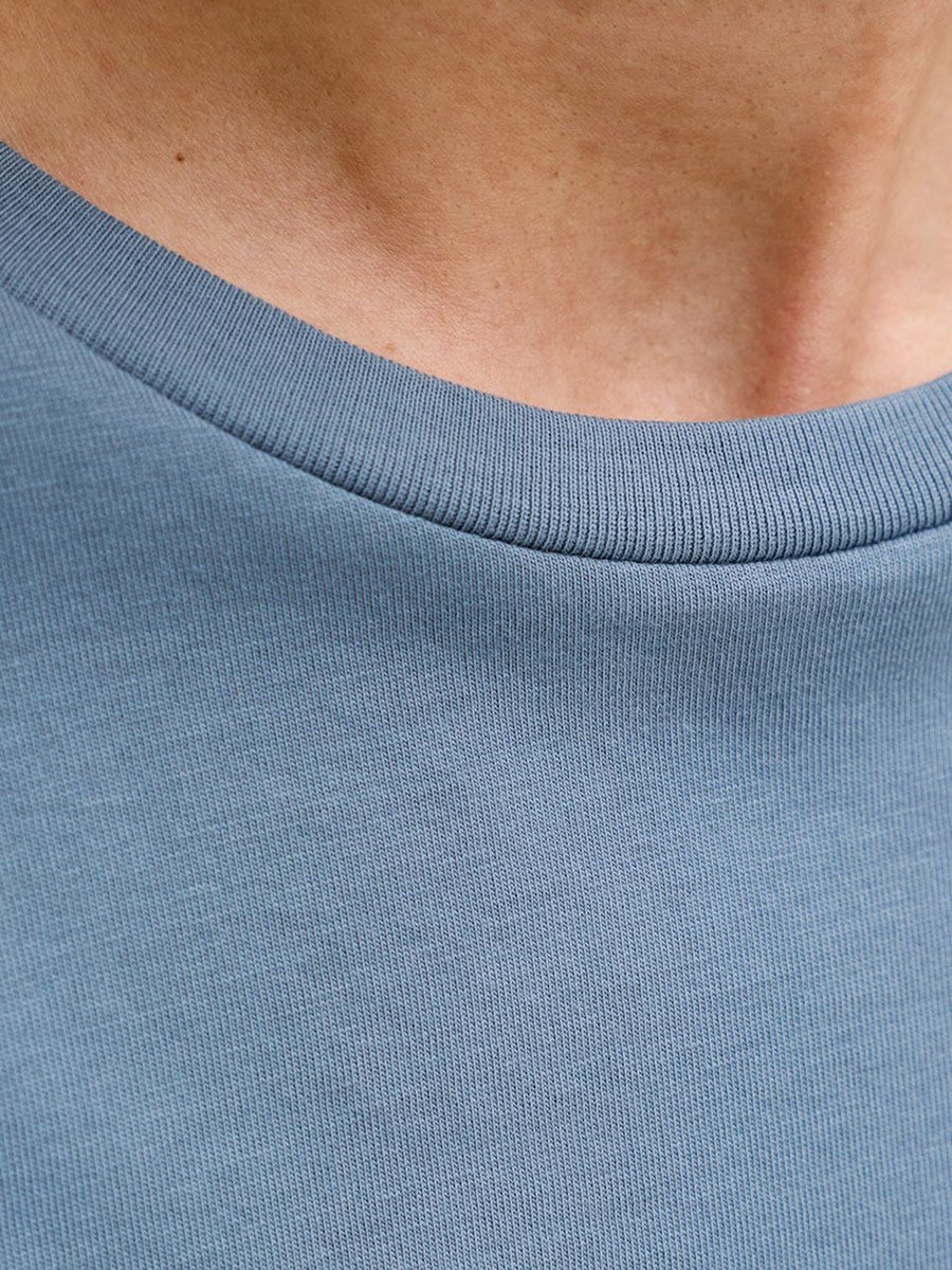 Blue Crew Neck Regular Fit T-Shirt