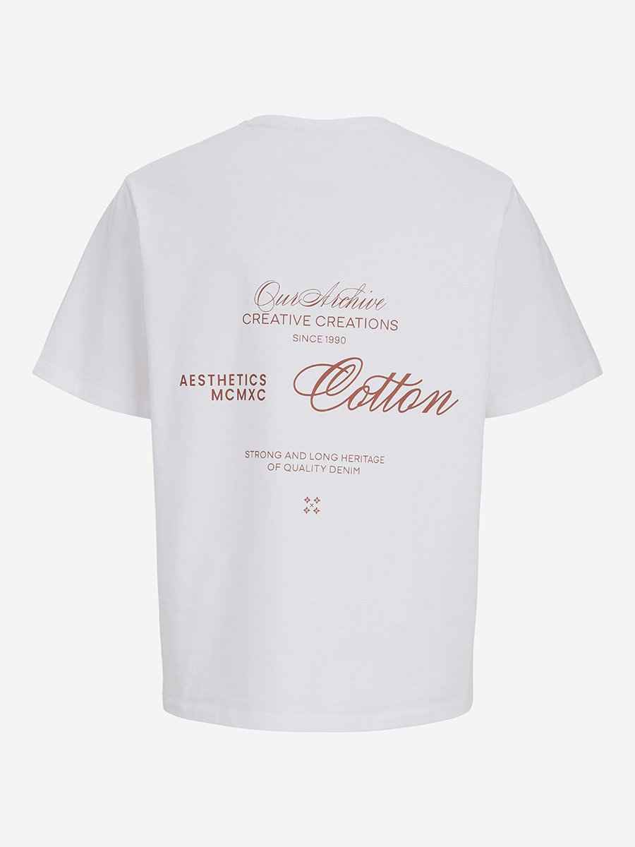 Text Print Crew Neck T-Shirt