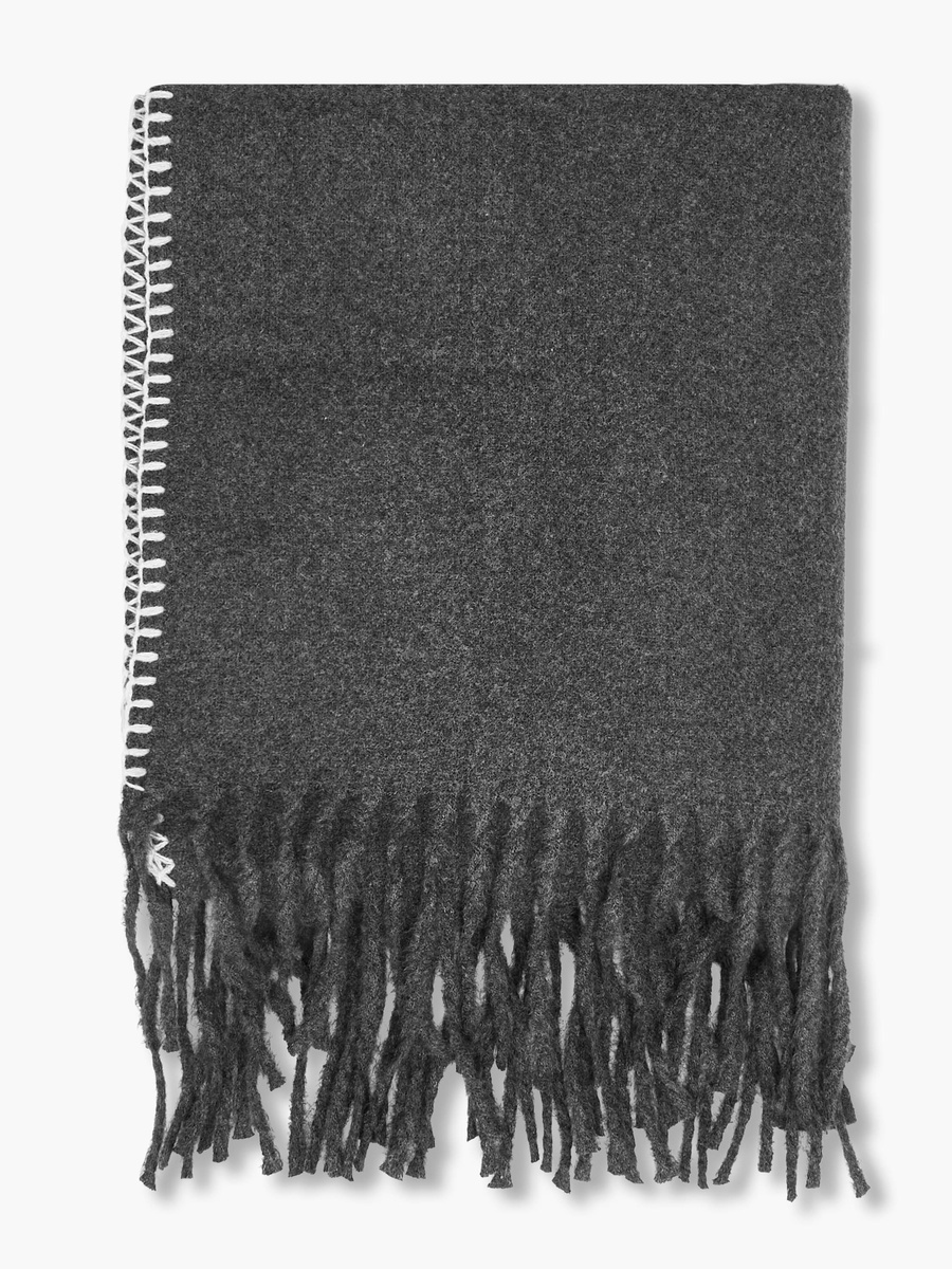 Scarf with Contrast Stitch Detail