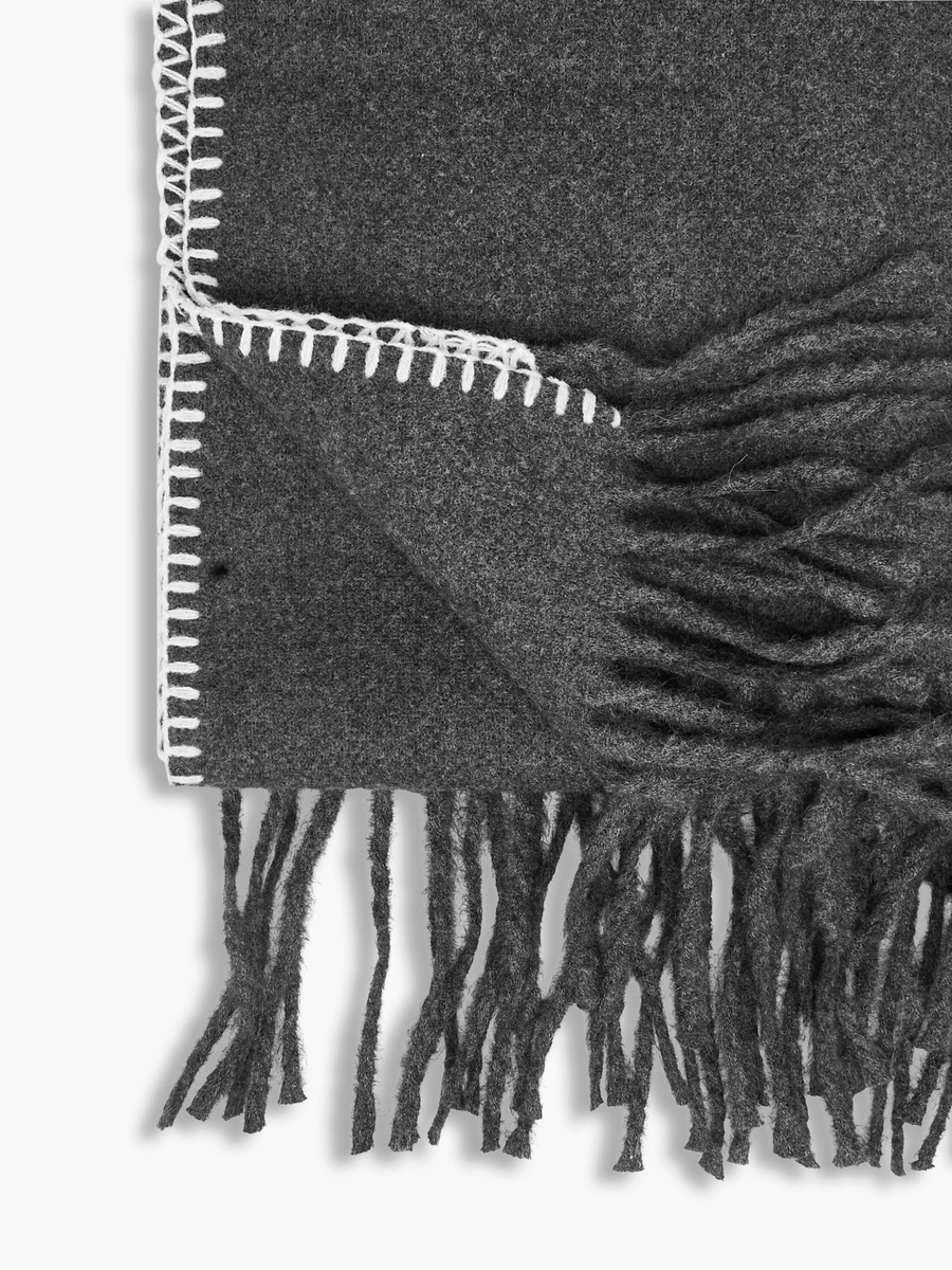 Scarf with Contrast Stitch Detail