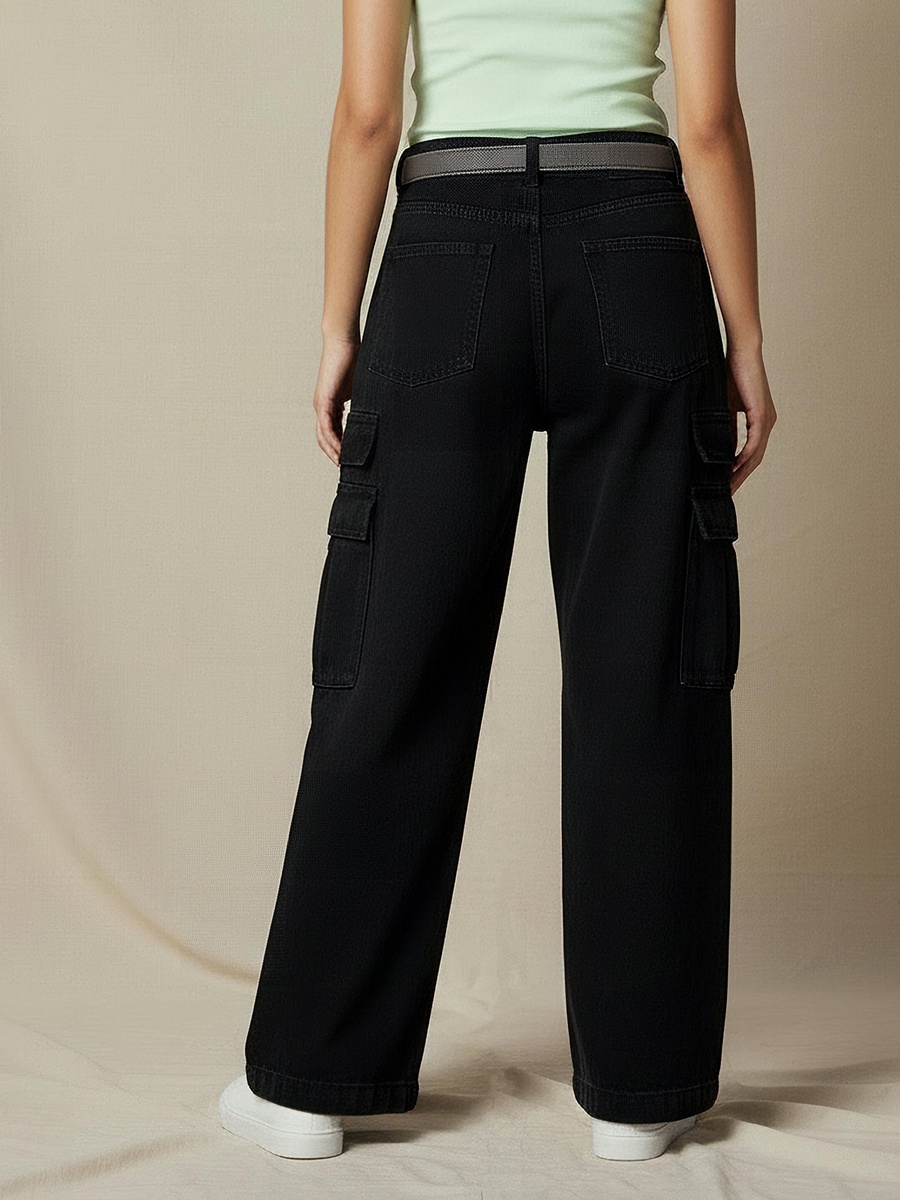 Cotton Cargo Pocket Jeans