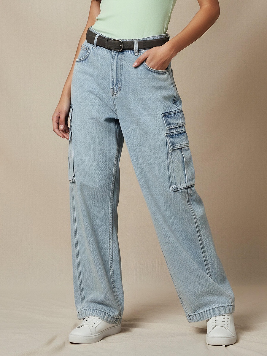 Cotton Cargo Pocket Jeans