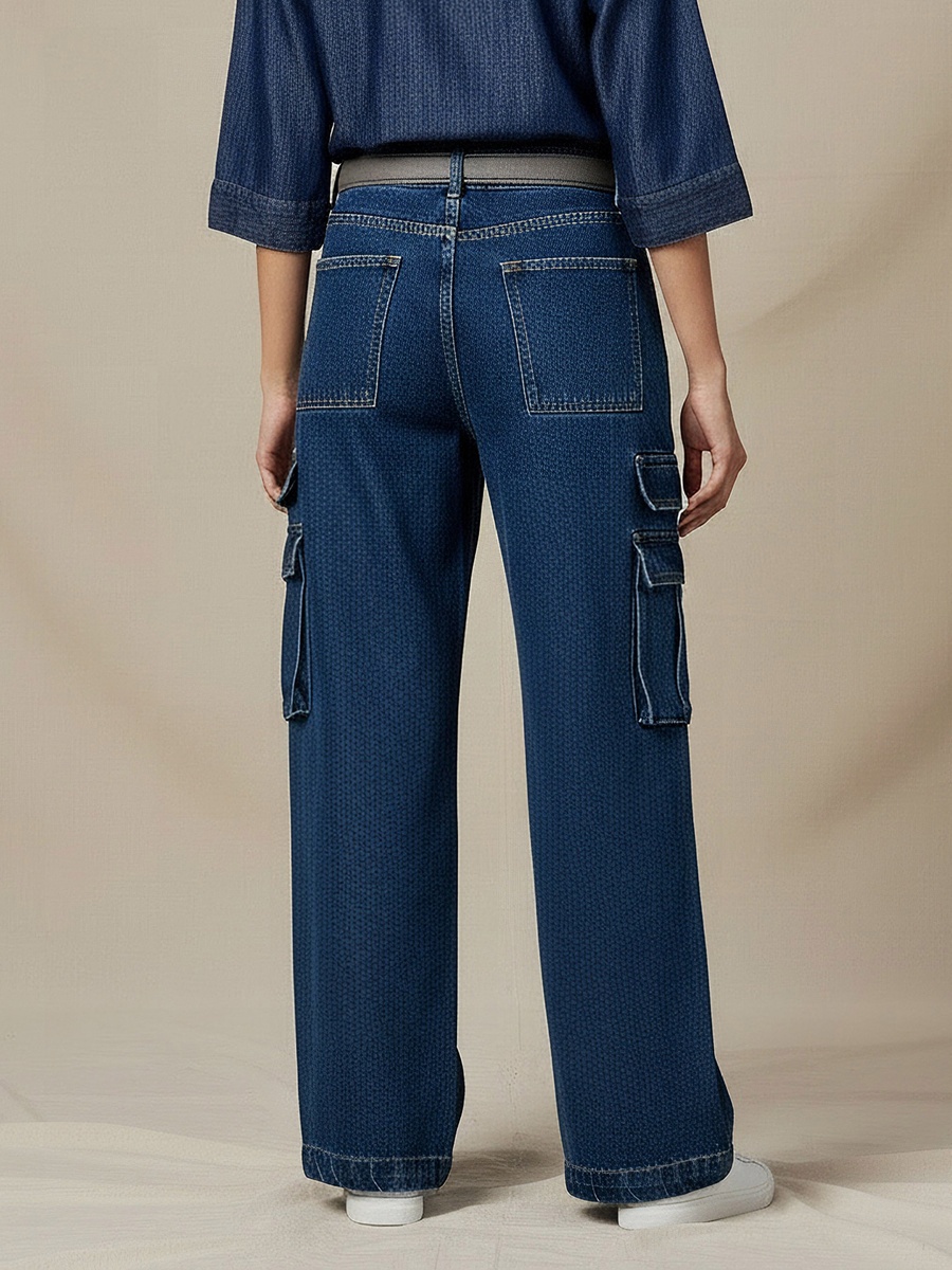 Cotton Cargo Pocket Jeans