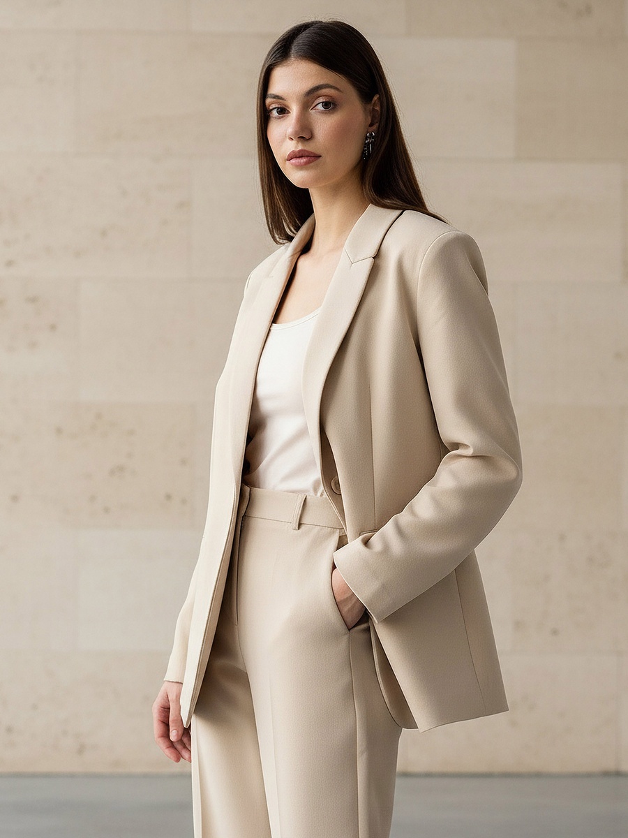 Straight Fit Flexi Waist Trousers
