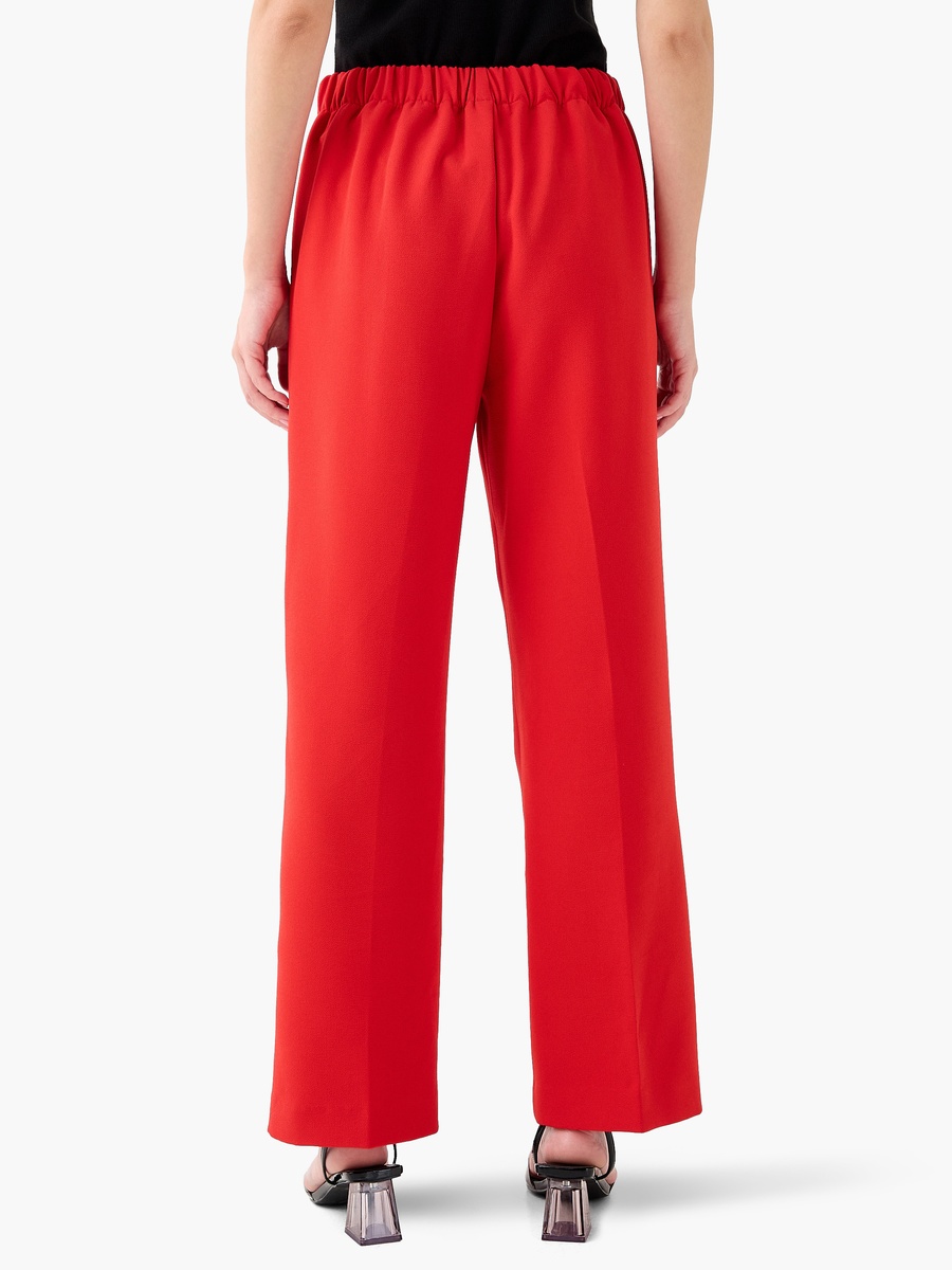 Straight Fit Flexi Waist Trousers