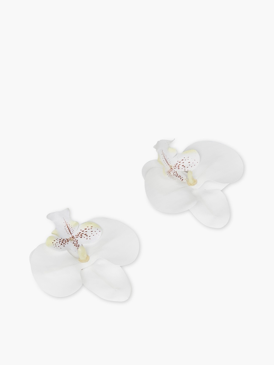 Metallic Orchid Shaped Shoe Clip - Set of 2