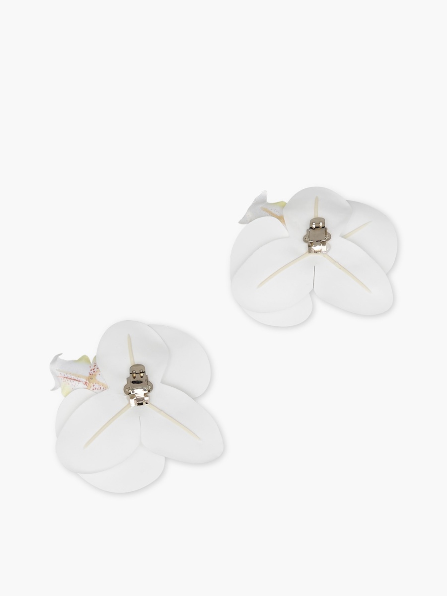 Metallic Orchid Shaped Shoe Clip - Set of 2