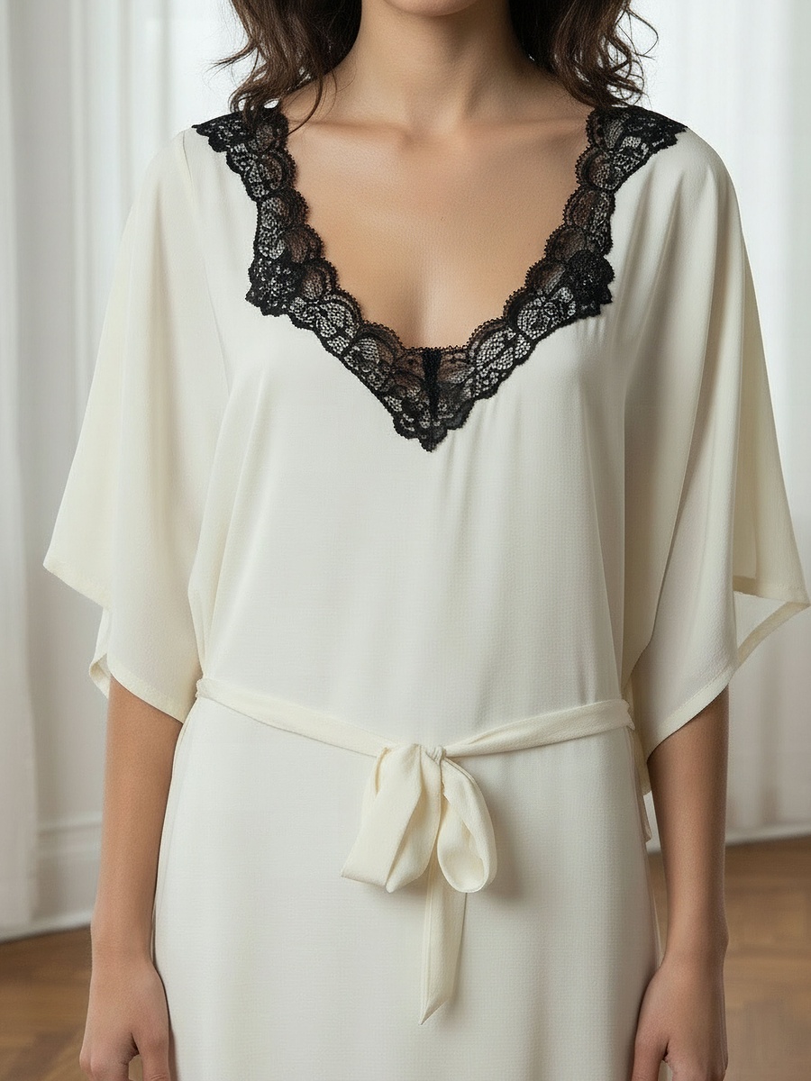 Short Sleeves Night Dress