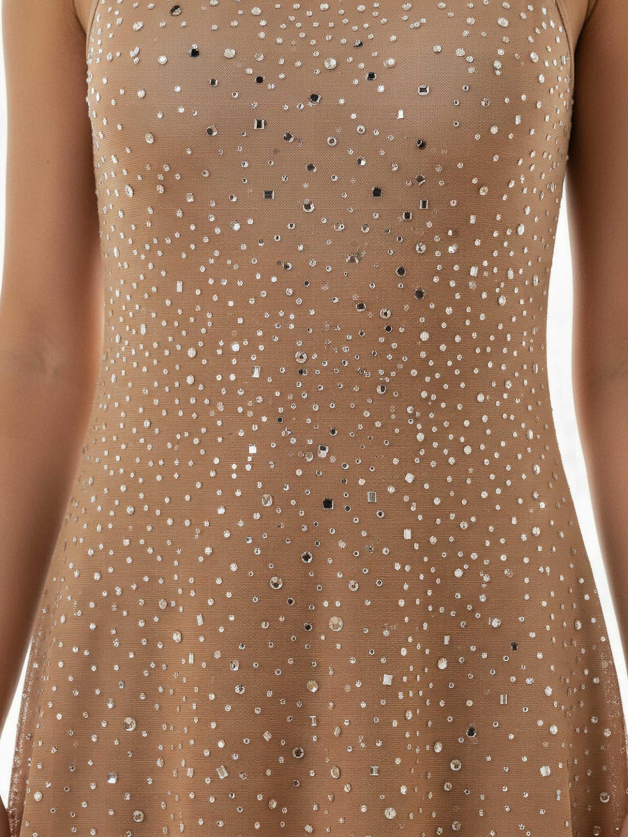 Embellished Sleeveless Slip Dress
