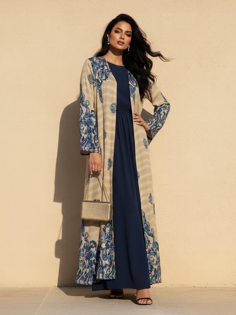 Regular Fit Viscose Kimono Abaya Shrug