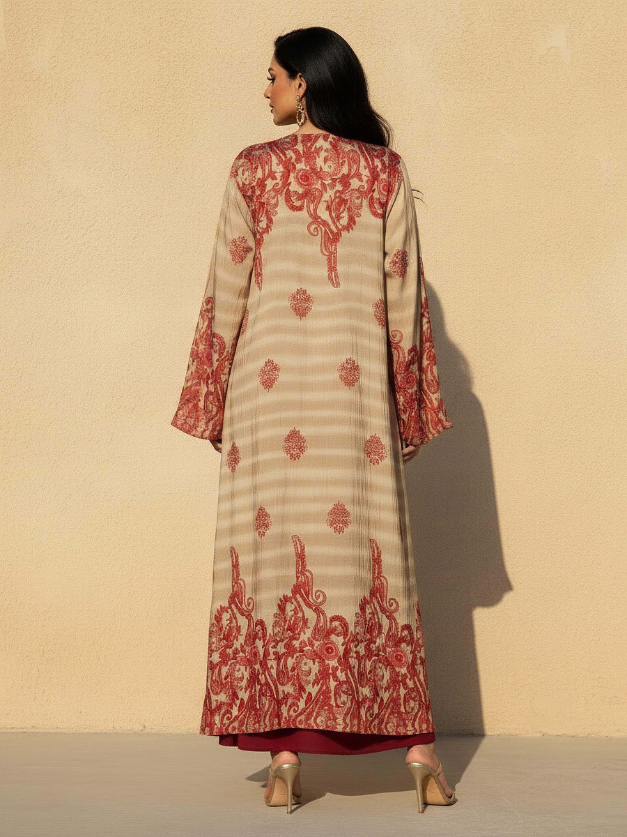 Regular Fit Viscose Kimono Abaya Shrug