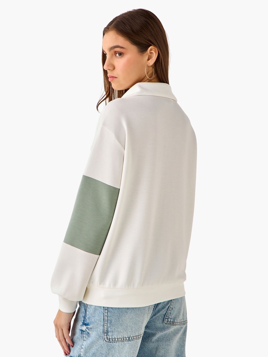 Polo Sweatshirt with Mickey Mouse and Friends Embroidered Panel