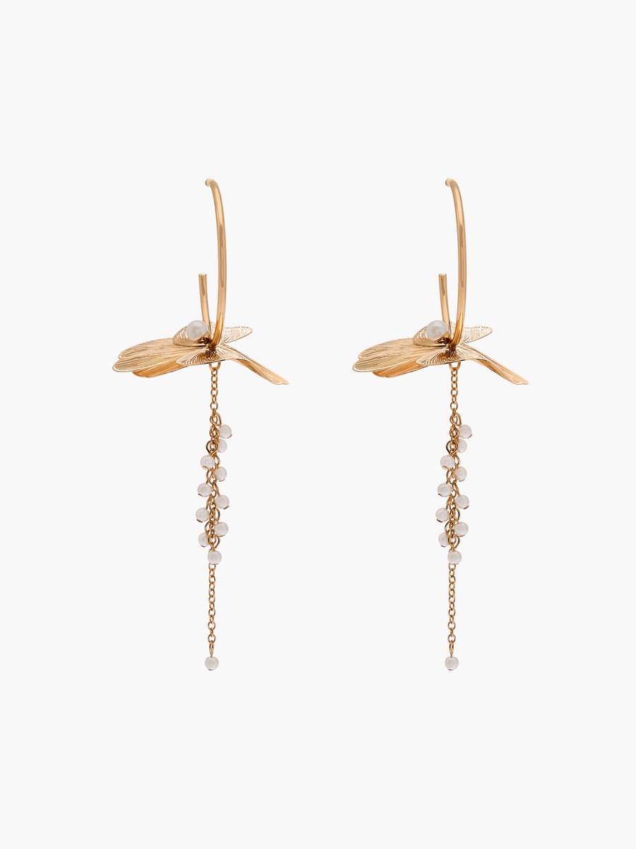Filigree Floral Hoop Earrings
