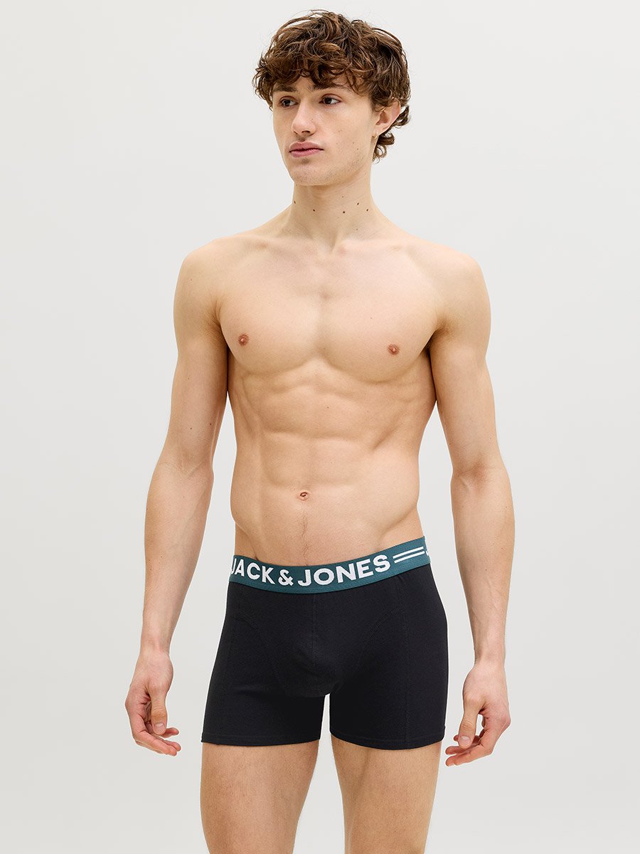 Pack of 3 - Printed Waistband Trunks