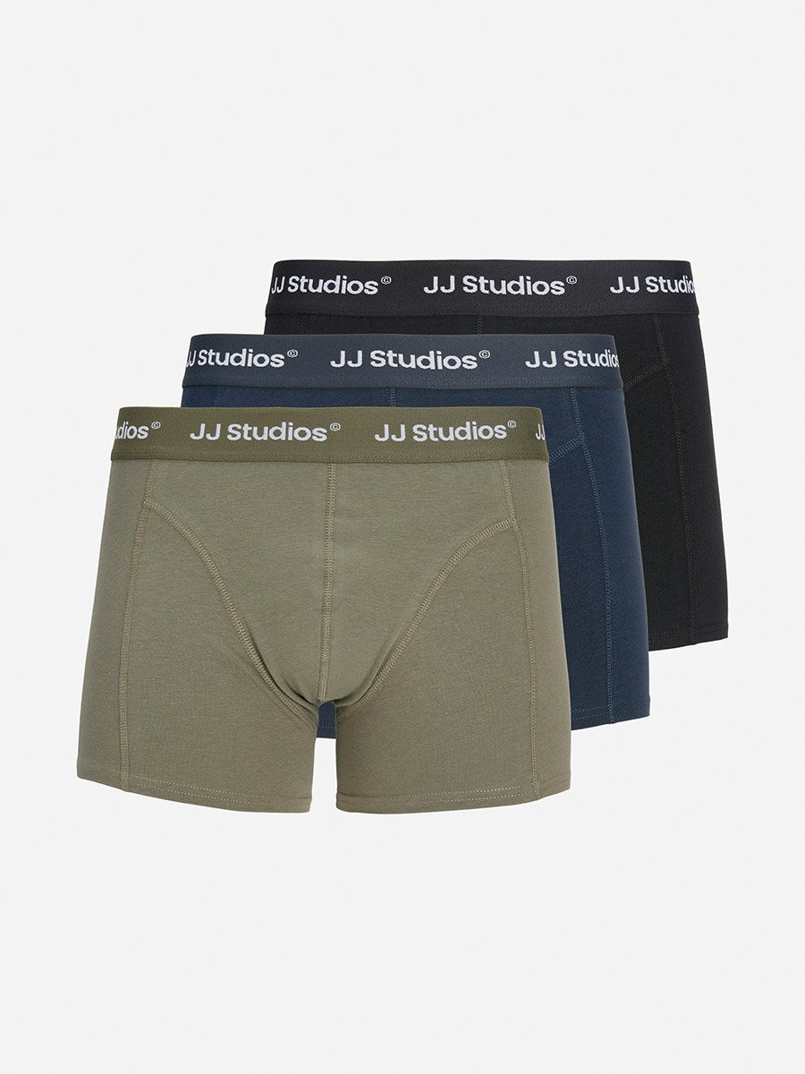 Pack of 3 -  Printed Waistband Trunks