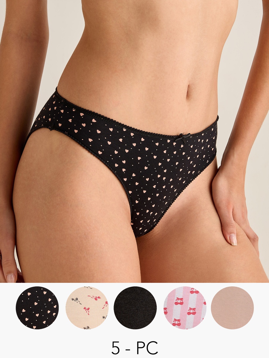Bikini Printed Briefs - Set of 5