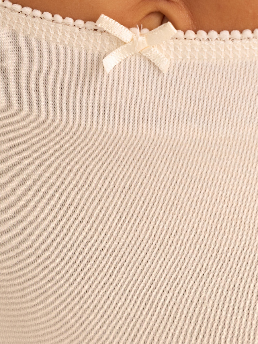 Set of 5 - High Waist Full Briefs with Bow Accent