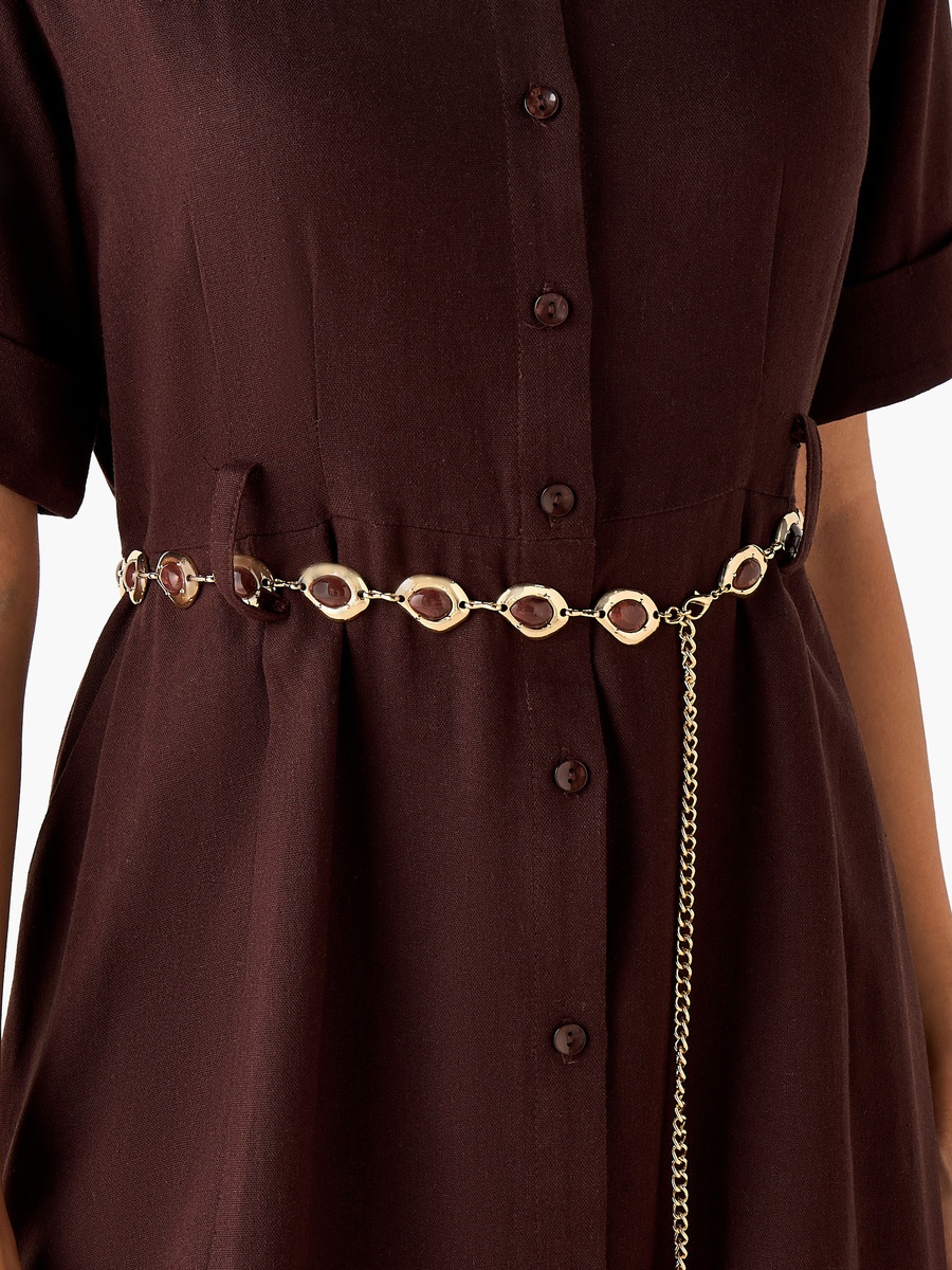 Metallic Belt with Resin Detail